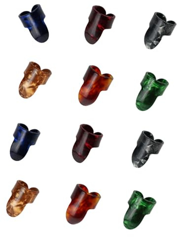 12 Stück Gitarren Fingerpicks Flache Daumenpicks Plektren Für Fingerstyle Akustisches Banjo Oder Ukulele