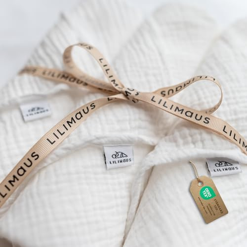 lilimaus Musselin Spucktücher Baby - Mulltücher Baby Spucktücher Set - aus 100% Baumwolle - weich saugstark