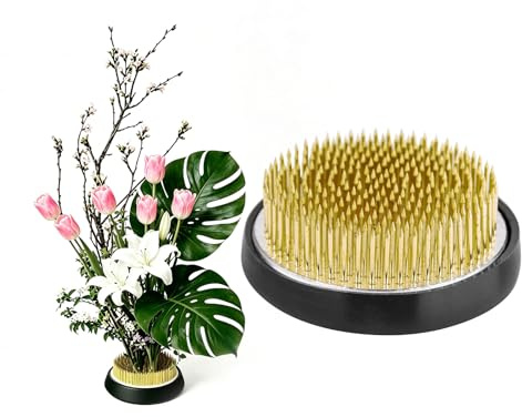 FRUHLING Blumen Frosch 7cm Ikebana Kenzan Feste Blumendekoration Metall | Blumenigel, Blumensteckigel, Rund Flower Frog, Für Blumenarrangements Blumenläden Büros Gärten Teestuben
