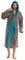 aqua-textil XS-XXXL Bademantel Kapuze zweifarbig lang aufgesetzte Taschen Damen Herren Unisex Frottee Baumwolle OEKO-TEX Sylt