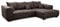 Cavadore Ecksofa Mavericco / XXL Eckcouch Inkl. Rückenkissen und Zierkissen / Longchair rechts / Industrial Style / 285 x 69 x 170 (BxHxT) / Mikrofaser Anthrazit