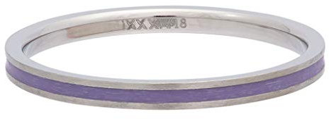 iXXXi Füllring LINE PURPLE silber - 2 mm Größe Ringgröße 18