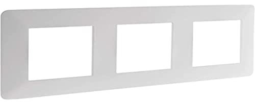Artezo ART3545411357215 Zenitech-Plaque de Finition Triple Design Moderne et Compact-Compatible avec Appareillages Électriques-Installation Facile pour Maison-Blanc, 1 Pièce