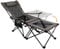 Asteri 2in1 Campingstühle Gartenstuhl Campingstuhl Klappbarer Liege Faltbarer Regiestuhl Strandstuhl mit Verstellbarer Rückenlehne & Getränkehalter Kopfstütze