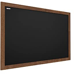 ALLboards Tableau à Craie Noir avec Cadre en Bois Laqué 50x40cm, Ardoise Restaurant