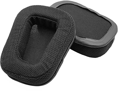 vhbw Ohrpolster Ersatz Polster kompatibel mit Logitech G633, G933 Kopfhörer Headset, schwarz