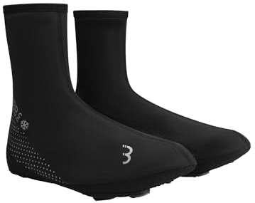 BBB Cycling Fahrrad Überschuhe für Herren und Damen | Warme Schuhüberzieher für Rennrad und MTB Kalteschutz Thermo Windfest | Freeze BWS-21 Schwarz 37/38