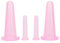 QUUPY Set di coppette in silicone per massaggio viso e occhi - 4 tazze (2 grandi + 2 piccole)
