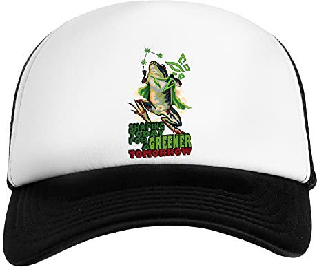 Shaping Today for A Greener Tomorrow Weiß Schwarz Unisex Kinder Baseball Cap Kids White Black