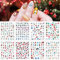 Kalolary 8 Blatt Weihnachten 3D Nail Art Sticker, Nagelsticker Selbstklebend Weihnachtsmann Rentier Schneeflocke Nagelaufkleber Nagel Abziehbilder für Weihnachten Neujahr DIY Nagel Dekorationen
