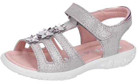 RICOSTA Mädchen Riemchensandalen Cleo, Kinder Sandalen, Weite: SCHMAL, Sandaletten, Sommersandalen, bequem, flach, Sommerschuhe, Graphit (450), 24 EU