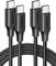 UGREEN USB C to C Charger Cable 100W 2 Pack Fast Charge Compatible with iPhone 16 Pro Max, Macbook Pro M3/Air, iPad Pro 2022/Air 5, Galaxy S24/S23 Ultra, Pixel 7