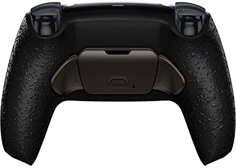 eXtremeRate Programmierbares Rise (RMB) Remap Kit für ps5 Controller BDM-030/040, Real Metal Buttons Remap Board&Texturiert Schwarz Rückgehäuse&Metall Back Paddles Set für ps5