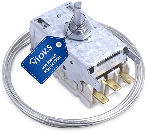VIOKS Thermostat de Rechange pour réfrigérateur Ranco K59-H1300 & Liebhеrr 6151086 - Tube Capillaire pour réfrigérateur AEG Liebhеrr Gaggenau Juno