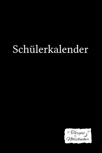 Taryas Schülerkalender zum selbst dekorieren: ohne Datumsbindung, Softcover, schwarz