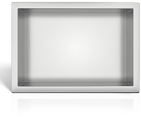 Balneo WALL-BOX ONE Nicchia Doccia a Parete per Il Bagno Nicchia Doccia in Acciaio Inox 30x20x10cm, Nicchia Impermeabile per Utensili da Bagno, Senza Piastrelle, Installazione Flessibile in Nicchia