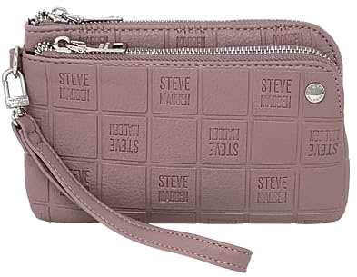 Steve Madden Damen Btrell Wristlet, Mauve Logo gestempelt, Einheitsgröße