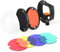XiaoXIN Kit di Accessori per modificare la Luce del Flash Speedlite con Adattatore per Montaggio Universale Magnetico + Sfera diffusore + riflettore a griglia a Nido d'Ape + 4 filtri in Gel Colorati