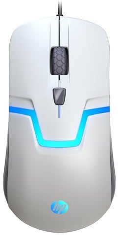 HP Souris de jeu filaire haute performance avec capteur optique, 3 boutons, LED 7 couleurs pour ordinateur, ordinateur portable, bureau, maison