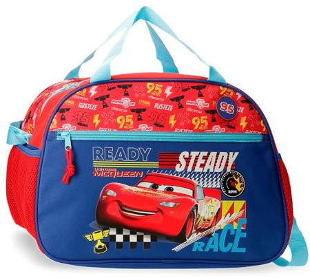 Disney Lets Race Equipaje- Bolsa de Mensajero, Niños, Rojo