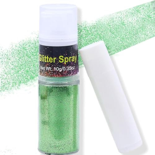 Glitzer Spray für Haare und Körper Body Glitzer Schminke Für Festival Gesicht kleidung Zubehör Grün