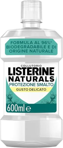 LISTERINE Naturals Mundspülung zum Schutz des Nagellacks, sanfter Geschmack, 600 ml