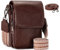 GASSDA Handytasche zum Umhängen, Umhängetaschen Damen Kleine Handtasche Damen Crossbody Bag Tasche Damen Breiter Gurt mit 2 Abnehmbarem Schultergurt (A-Kaffee)