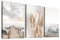 3Pcs Cadre en Bois Impression sur Toile Plage côtière Océan Bord de mer Tableau Image sur Toile Beige nordique Pampas Grass Tableau Decoration Murale Salon Chambre Salle de bain 30x40cm x 3pcs