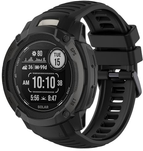 Cinturino per Garmin Instinct 2X, Silicone Sport Bracciali Cinturini di Ricambio per Garmin Instinct 2X Solar