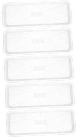 Happyyami 5pièces Plateau Plante Rectangulaire Plastique PP pour Jardinière Intérieur Bac à Eau Peu Profond sous Pot Plateau Récupérateur Eau RéUtilisable pour Bonsaï Et Plantes Pot