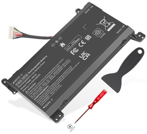 ASUNCELL 14.4V/86Wh 16PIN FM08 Batterie d'ordinateur Portable pour HP Omen 17-AN000 17-AN0XX 17-AN100 17-AN1XX Series, FM08 HSTNN-LB8B HSTNN-LB8A HQ-TRE TPN-Q195 922752-421 922753-421