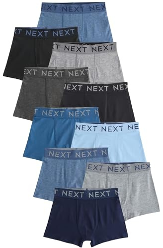 NEXT Jungen Unterhosen im 10er-Pack Blau/Grau 170-176