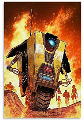 WQBYDS Foto Auf Leinwand 30 * 50cm Senza Cornice Borderlands Claptrap Anime Cartoon Poster e Wall Art Modern Family camera da letto Decor