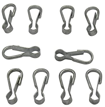 Zinc Plated Simplex Hooks 25MM X10 (Dog Clip Lanyards Camping Craft)