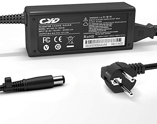 QYD 18.5V 3.5A 65W Ladegerät Notebook Netzteil für HP Pavilion G50 G5 G6 G7 DV7 G6-1013SA N17908 6735S ProBook 430 G1 G2 440 G1 450 G1 HP 250 255 G Presario CQ71 Laptop Ladekabel Power AC Adapter