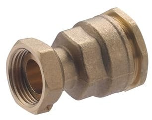 Raccord PE Laiton Femelle Ø32 - Femelle Ecrou Tournant 26x34 (1') NOYON & THIEBAULT