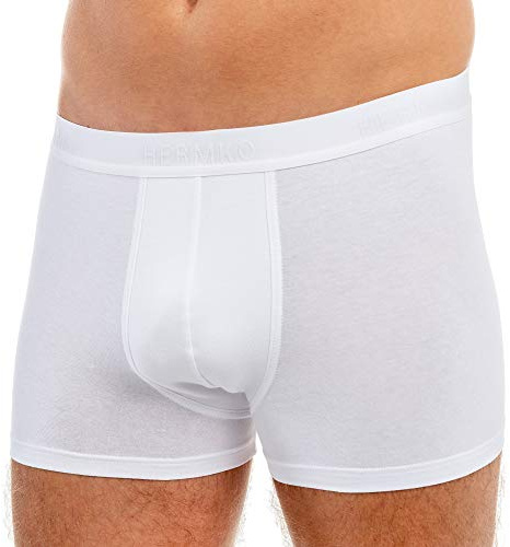 HERMKO 908960 Herren Pant Boxershorts aus Bio-Baumwolle/Elastan, Größe:D 9 = EU 3XL, Farbe:weiß