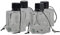 Ougual Set of 4 Hexagonal Column Glass Essential Oils Diffuser Bottles 120ml (Black Cap)