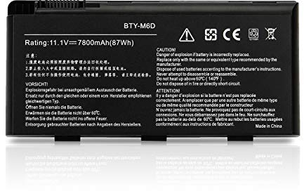 K KYUER 7800mAh BTY-M6D Batteria per Medion Erazer X6811 X6812 X6813 X6817 X6819 X6821 X6823 X6825 X7813 X7815 X7817 X7819 X7821 X7825 X7826 X7827 X7829 X7831 X7833 X7835 MSI GT70 GT60 E6603