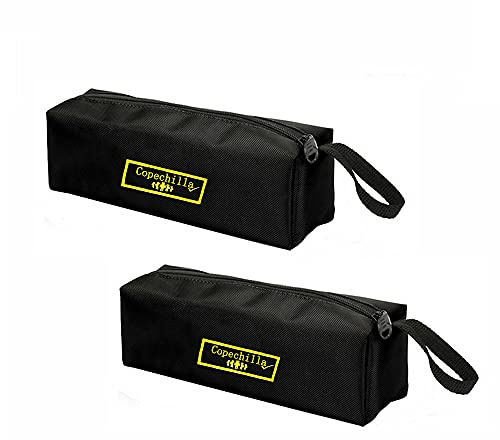 Copechilla Tragbare groß Werkzeugtasche 2PCS,30X10X10CM,1680D Material hohe Dichte wasserdicht verschleißfest,mit hängendem riemen und reißverschluss,Schwarz