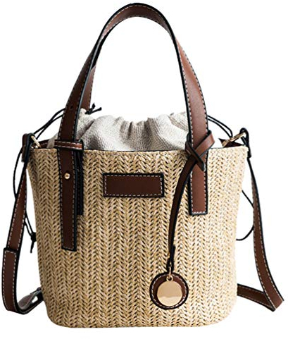 en avec cordon de serrage - Petit d'été en rotin pour femme - et voyages