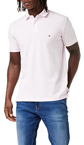 Tommy Hilfiger Herren Poloshirt Kurzarm 1985 Regular Fit, Rosa (Light Pink), XXL
