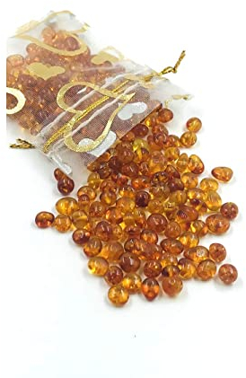 Cognac Natürlicher Baltischer Bernstein Lose Perlen mit einem polierten Loch Gewicht: 5 Gramm Bernstein perlen sind bereit für die Herstellung von Schmuck