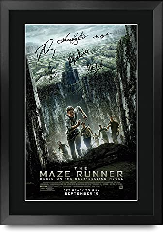 HWC Trading FR A3 The Maze Runner 1 Gifts gedrucktes Poster, signiertes Autogrammbild für Film-Fans, A3, gerahmt