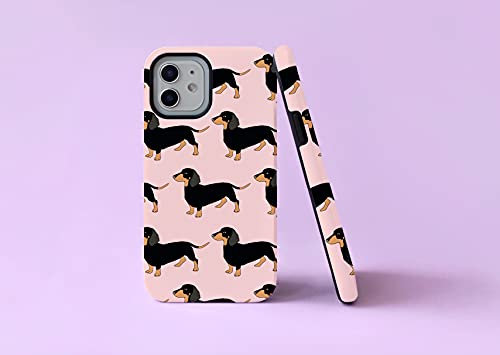 Dauchands Sausage Dogs Pattern 2 in 1 Tough Phone Case/Cover Compatible with iPhone 11