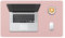 DOBAOJIA Alfombrilla de Escritorio, Protector de Escritorio, Alfombrilla Ordenador, Alfombrilla Teclado y Raton, Tapete de Escritorio, Cuero PU Impermeable + Gamuza Antideslizante (60 x 35cm Rosa)