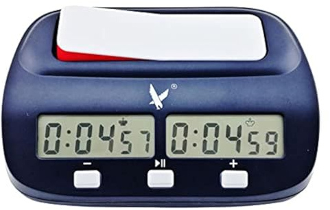 Chess and games shop Muba Chess Timer LEAP - Professional Fide Approved Chess Clock with Bonus Time, Blue