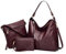 Pahajim sac à main et portefeuille ensemble sacs à main pour femmes sac à bandoulière en cuir PU grand sac Hobo sacs pour dames cadeaux pour filles sacs à provisions (Fuchsia)