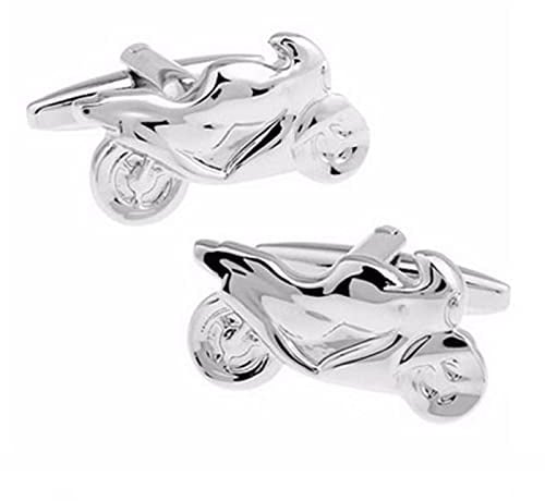 Charles William Manschettenknöpfe, Motorrad-Harley-Design, silberfarben