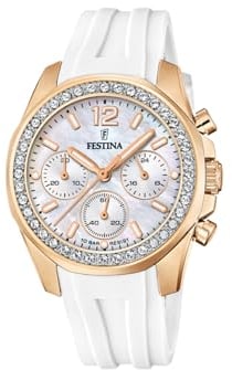 Festina Femmes Analogique-Numérique Quartz Montre avec Bracelet en Silicone